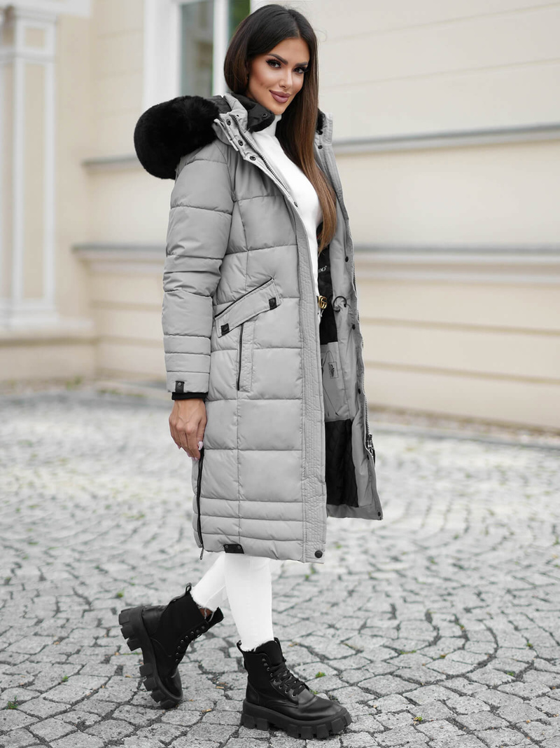 Sieviešu jaka pelēka OZONEE O/W377Z