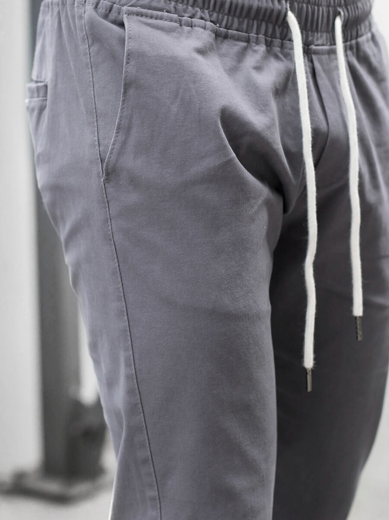 Vīriešu chino jogger bikses pelēkas OZONEE JB/JP1145/14