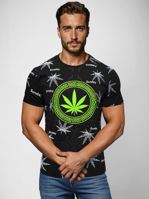 Vīriešu T-krekls Melns OZONEE O/T139/3Z