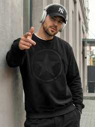 Vīriešu džemperis melns OZONEE JS/8B1991/3