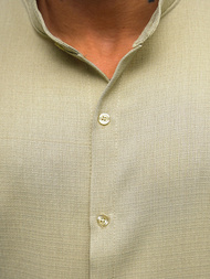 Vīriešu krekls ar īsām piedurknēm smilšu OZONEE O/Y972T