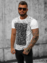 Vīriešu T-krekls balts OZONEE O/T122/1Z