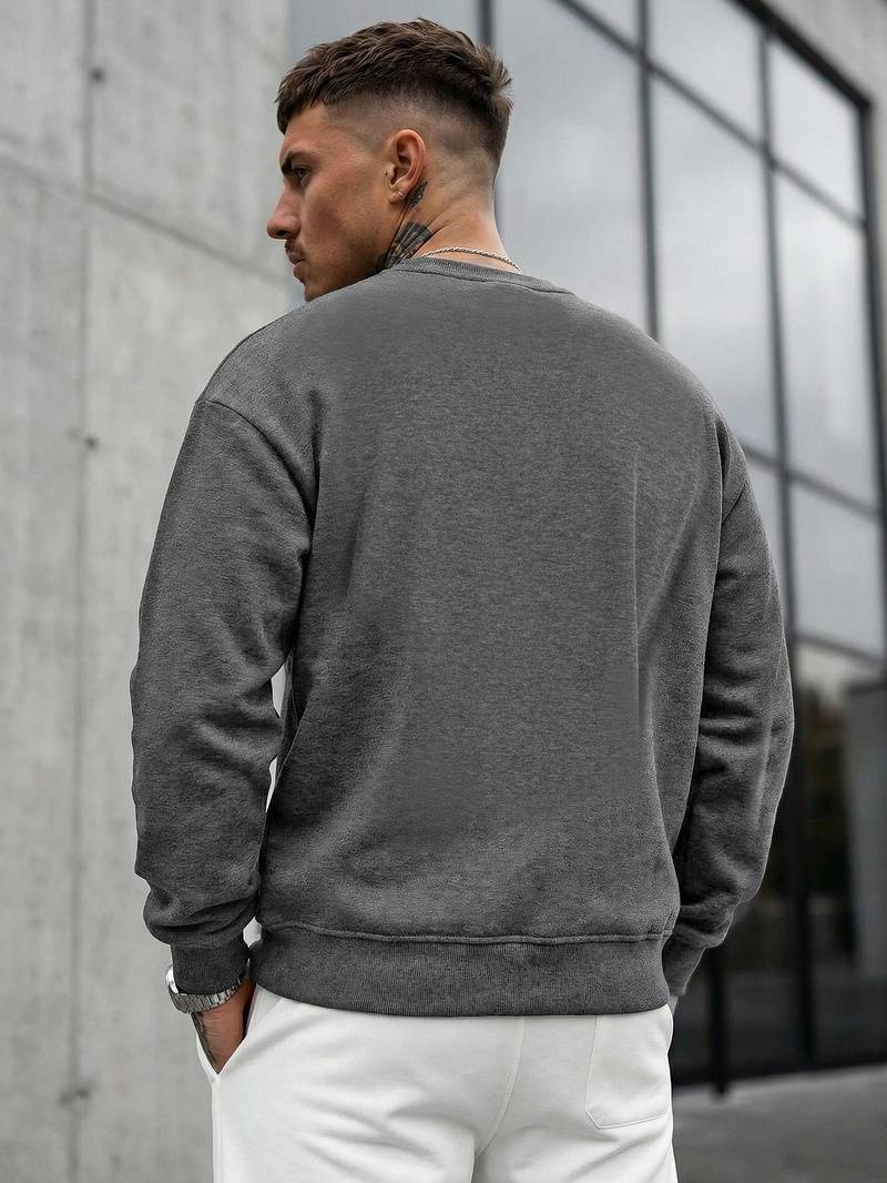 Vīriešu džemperis grafīta OZONEE JS/8B1768/5