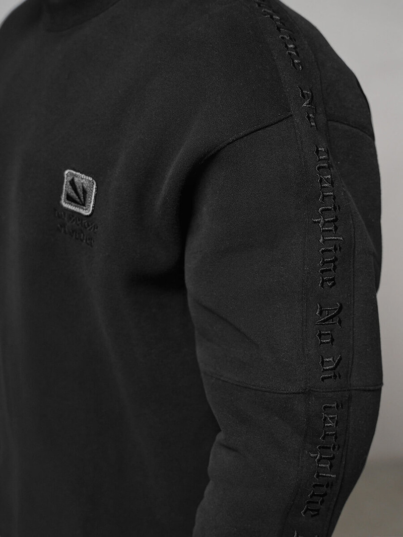 Džemperis melns OZONEE O/SWE23049Z