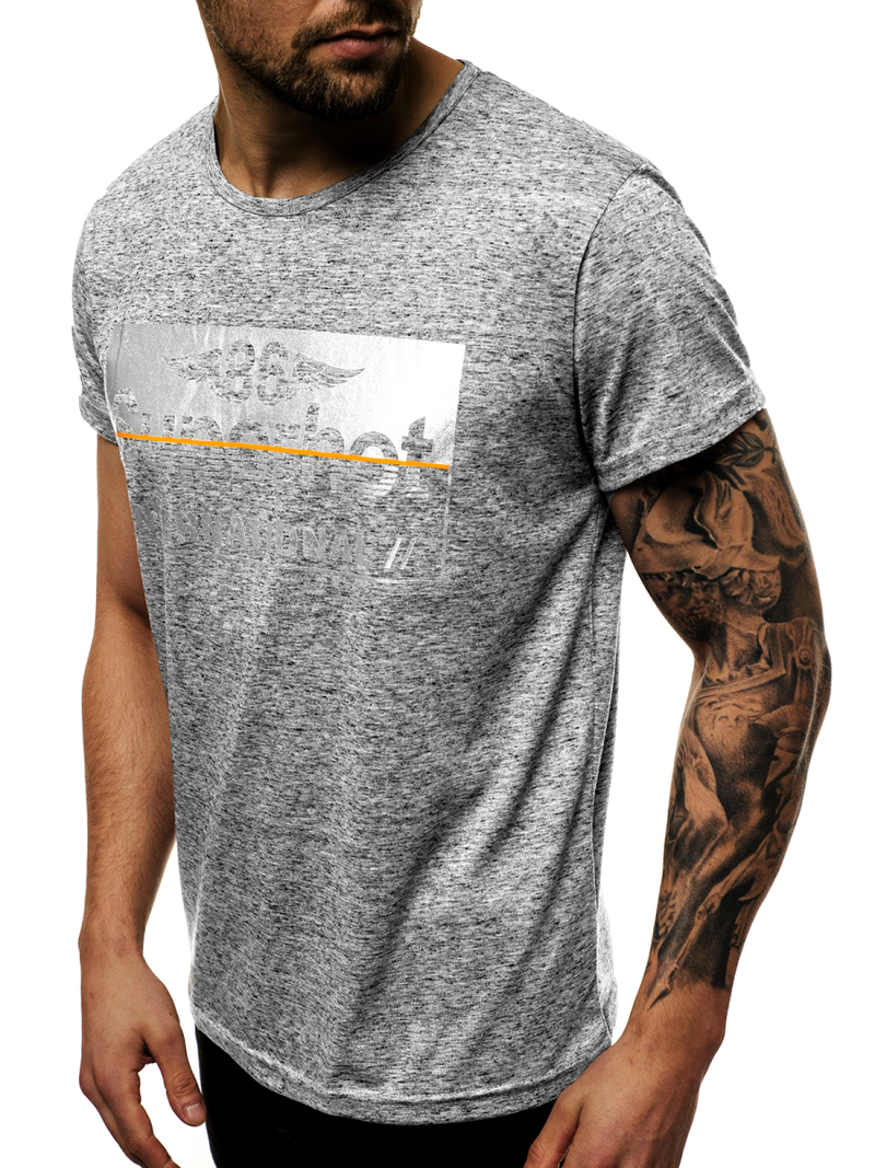 Vīriešu T-krekls grafīta OZONEE JS/KS2056