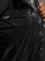 Vīriešu ziemas virsjaka melnā OZONEE O/M3205Z