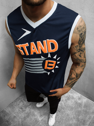 Vīriešu T-krekls tumši zils OZONEE JS/68S10175