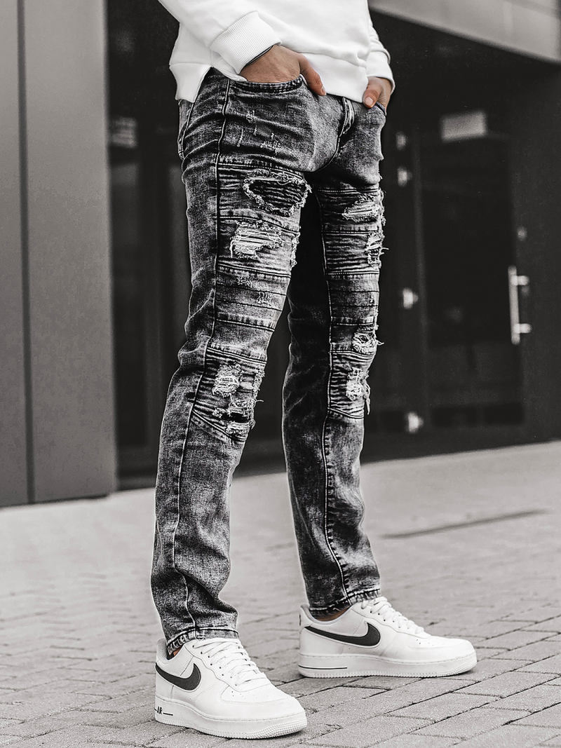 Vīriešu džinsi grafīta OZONEE V/19194