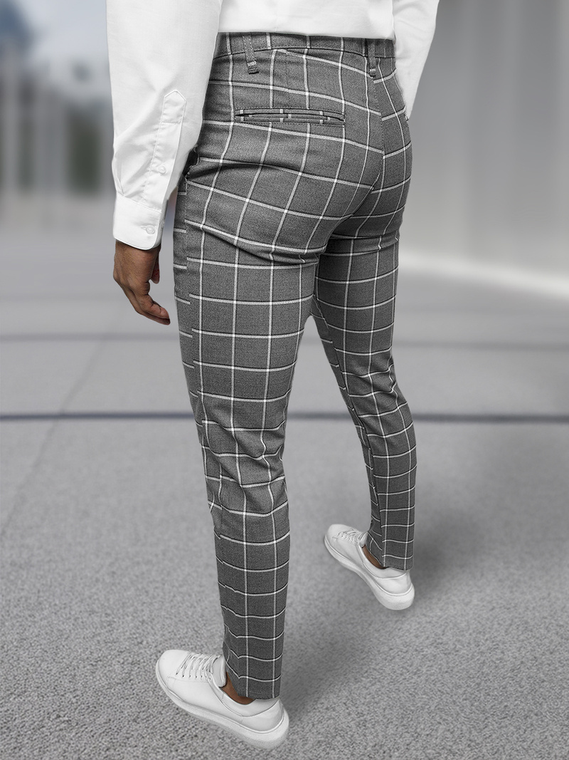 Vīriešu chino bikses tumši-grafīta OZONEE DJ/5522Z