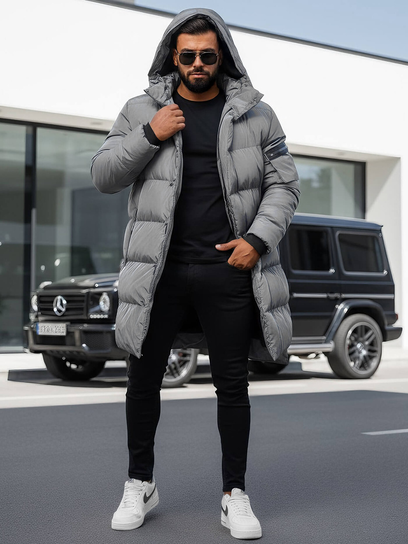 Vīriešu virsjaka pelēka OZONEE O/M799Z