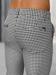  Vīriešu chino bikses melnas-baltas OZONEE DJ/5531Z