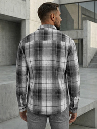 Vīriešu krekls melni-balts OZONEE NB/MC728N/4Z