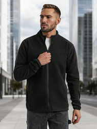 Vīriešu jaka ar rāvējslēdzēju melna OZONEE JS/HH016/3