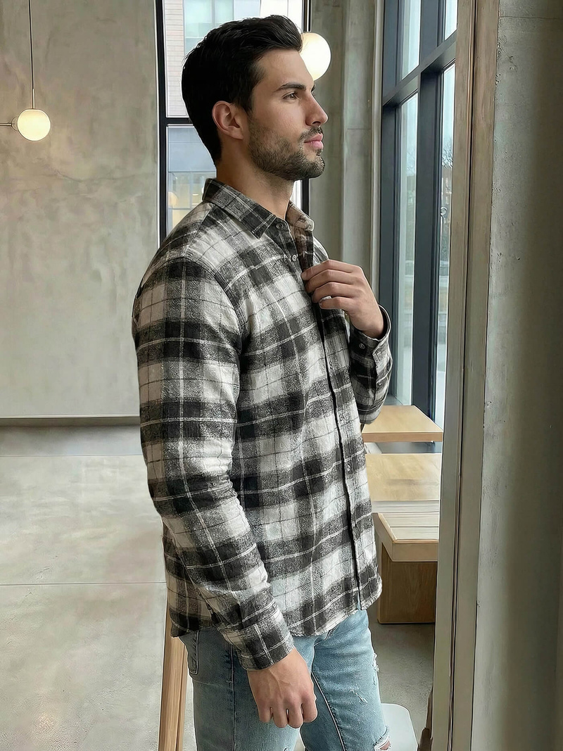 Vīriešu krekls pelēka OZONEE V/V172Z