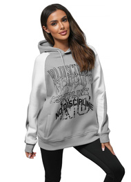 Džemperis ar kapuci pelēka OZONEE O/SWE23037Z