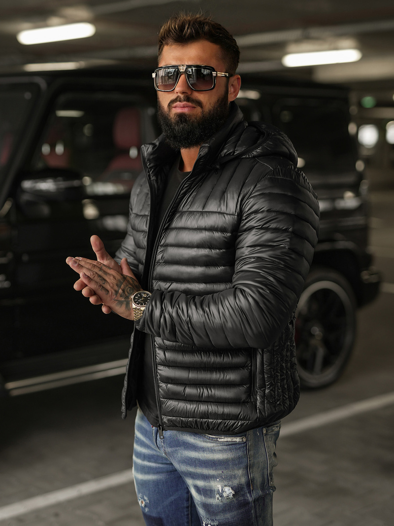 Vīriešu jaka melna OZONEE JS/16M9336/392BZ