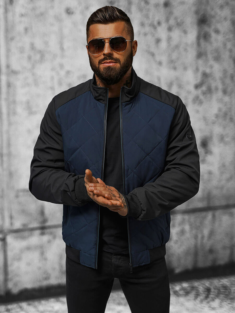 Vīriešu pārejas virsjaka tumši zila OZONEE JS/84M3022/215