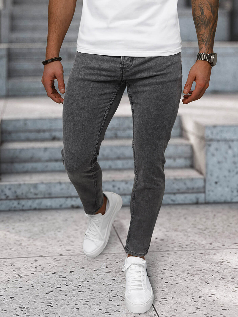 Vīriešu džinsi grafīta OZONEE NB/MP0192GS