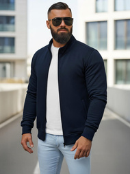 Vīriešu jaka ar rāvējslēdzēju tumši zila OZONEE JS/2002