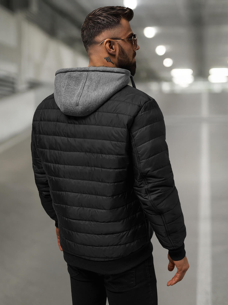 Vīriešu virsjaka melna OZONEE JS/8M985/392