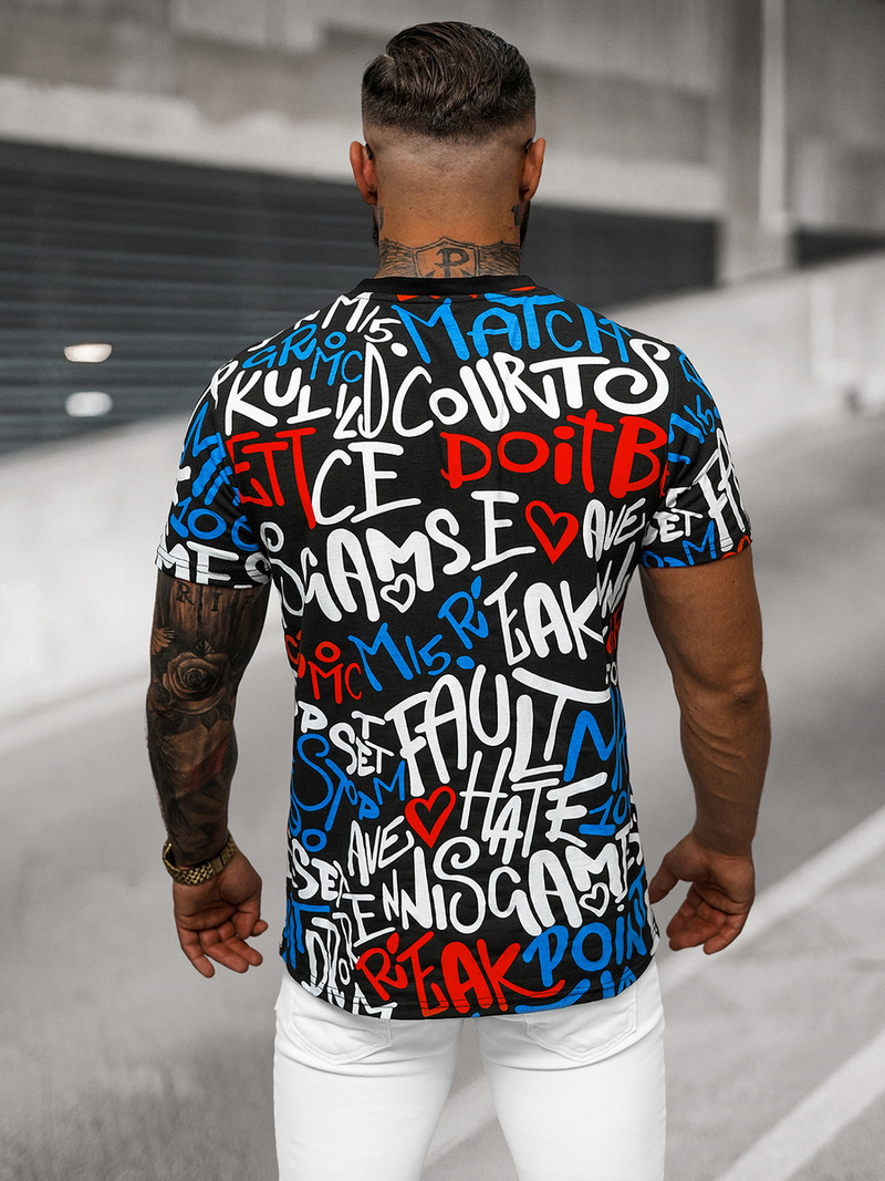 Vīriešu T-krekls Melns OZONEE O/T1271/3