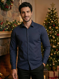 Vīriešu krekls tumši zila OZONEE V/V183Z