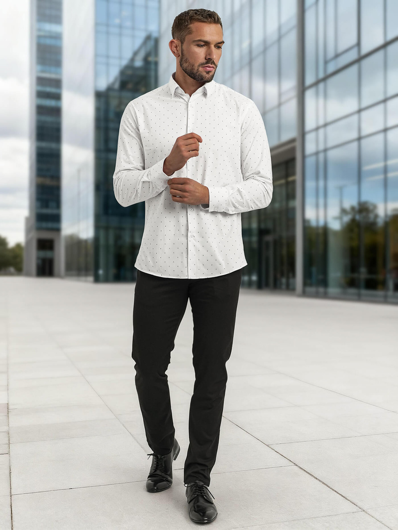 Vīriešu krekls balts OZONEE V/V180