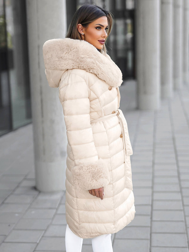 Sieviešu mētelis smilšu OZONEE JS/5M3160/254Z