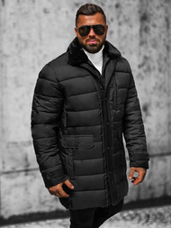 Vīriešu ziemas jaka melna OZONEE JS/22M63/392