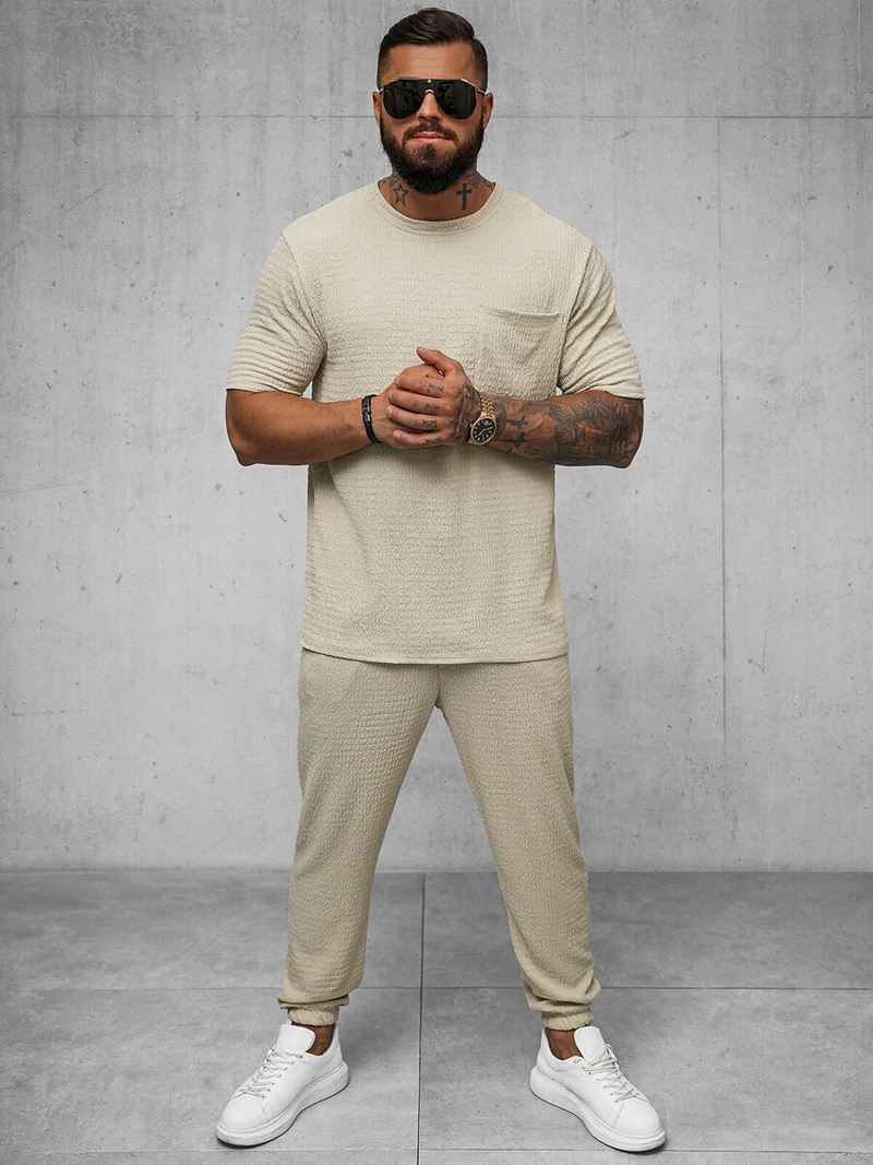 Vīriešu t-krekls smilšu OZONEE O/Y960T