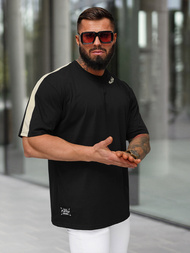 Vīriešu t-krekls melns OZONEE O/QQ1195