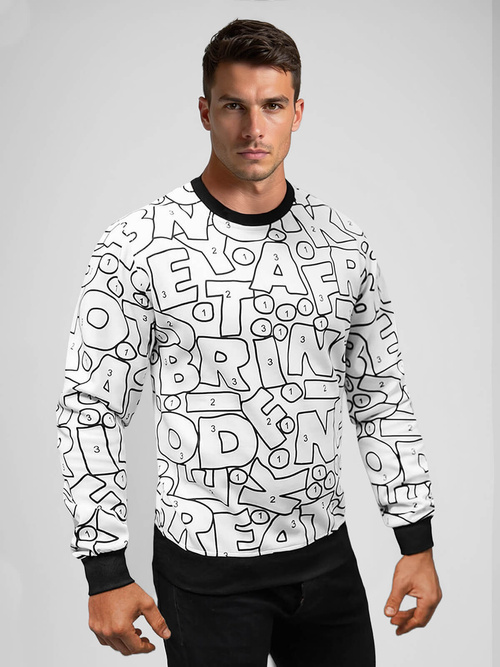 Vīriešu jaka balta OZONEE JS/8B1136/1Z