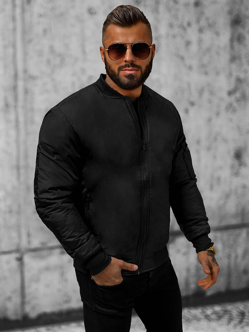 Vīriešu virsjaka melna OZONEE JS/AK95Z