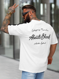 Vīriešu t-krekls balts OZONEE O/QQ1195