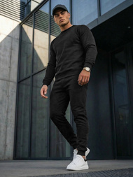 Vīriešu treniņtērps melns OZONEE JS/68C10380/3Z