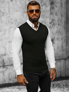 Vīriešu svīteris melns OZONEE NB/MM6005/4Z