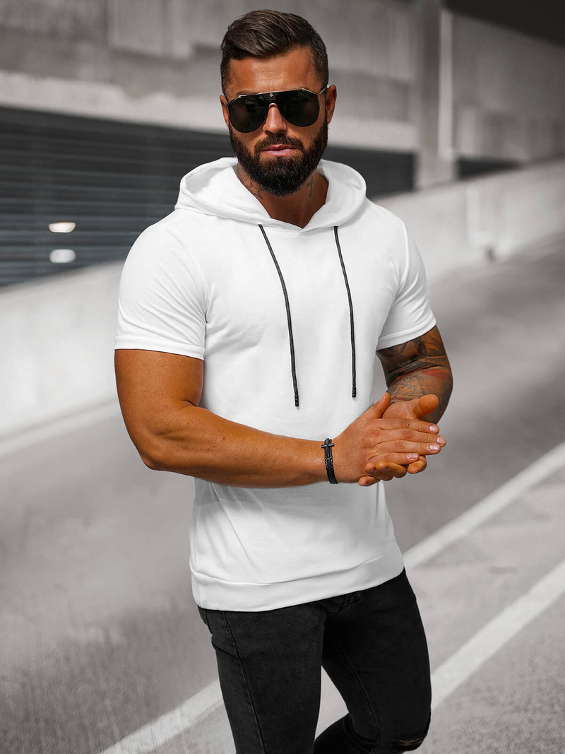 Vīriešu t-krekls balts OZONEE JS/8T955/1