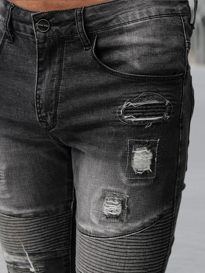 Vīriešu džinsi melni OZONEE NB/MP0142NZ