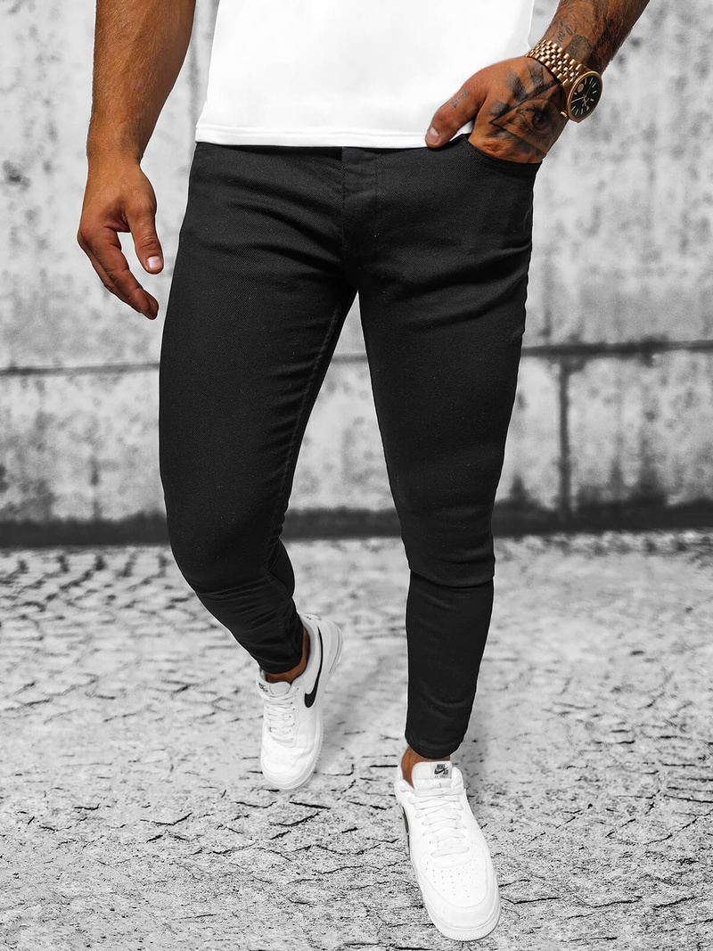 Vīriešu džinsi melni OZONEE E/5348/02