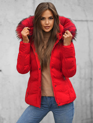 Sieviešu ziemas jaka sarkana OZONEE JS/M9057/270Z