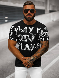 Vīriešu T-krekls Melns OZONEE O/8T1280/3