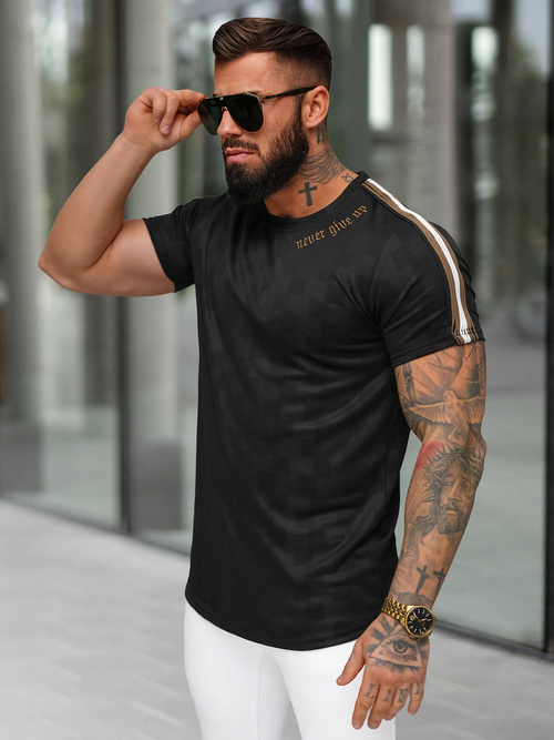 Vīriešu T-krekls Melns OZONEE O/QS11621