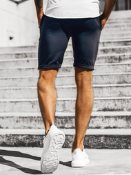 Vīriešu chino šorti tumši zili OZONEE DJ/1001