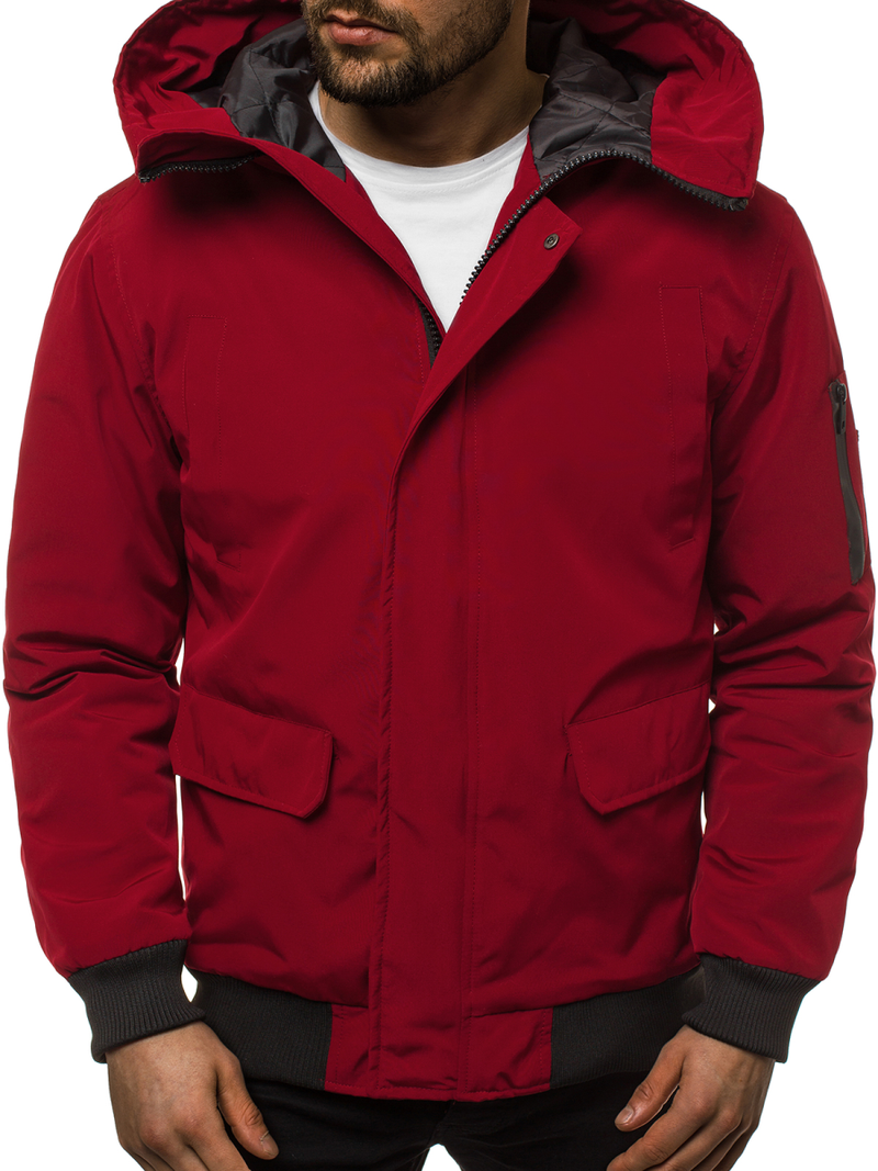 Vīriešu virsjaka bordosarkana OZONEE JS/2019005