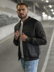 Vīriešu virsjaka melna OZONEE JS/8M985/392Z