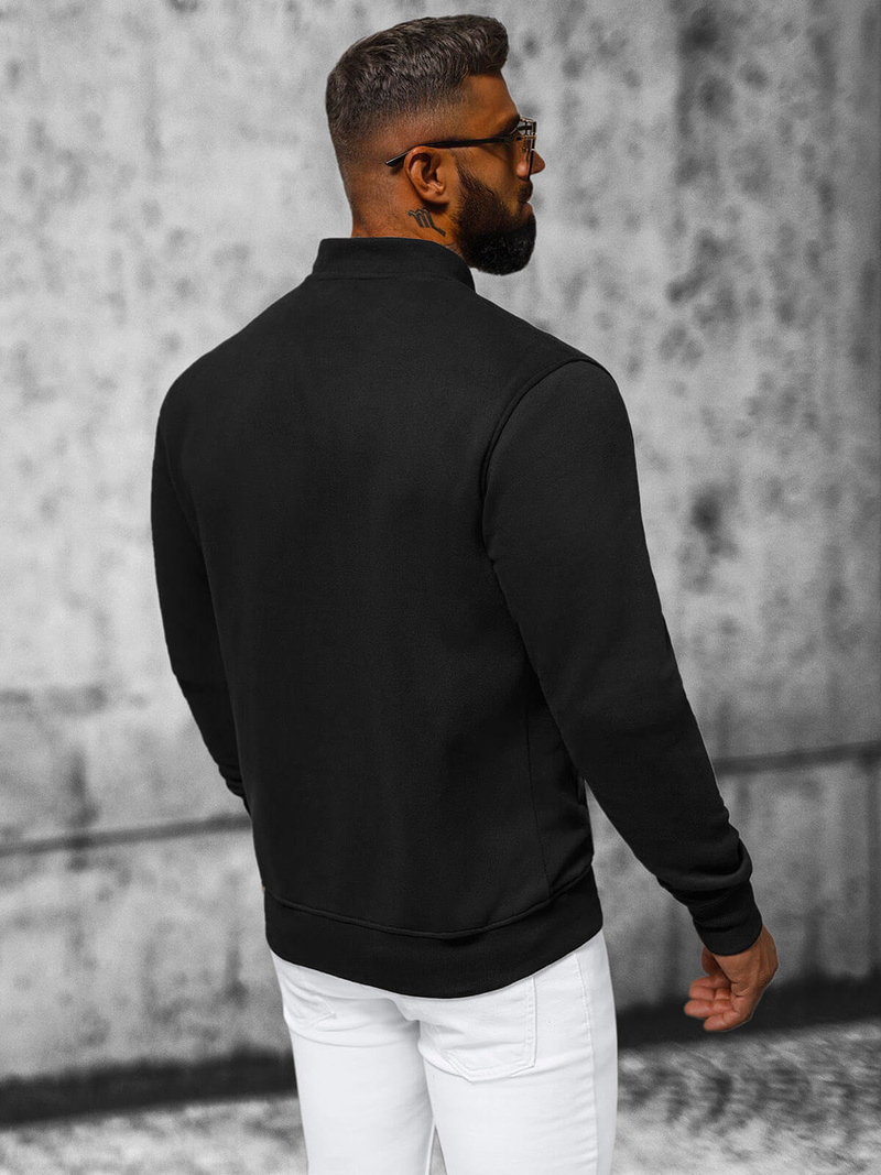 Vīriešu džemperis melns OZONEE NB/MF2020