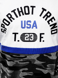 Vīriešu T-krekls balts OZONEE JS/SS10983Z