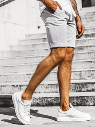 Vīriešu chino šorti pelēki OZONEE DJ/1007