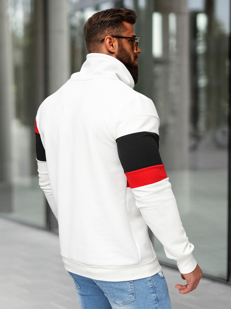 Vīriešu džemperis balta OZONEE O/B7524Z