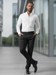  Vīriešu chino bikses melni OZONEE V/6545